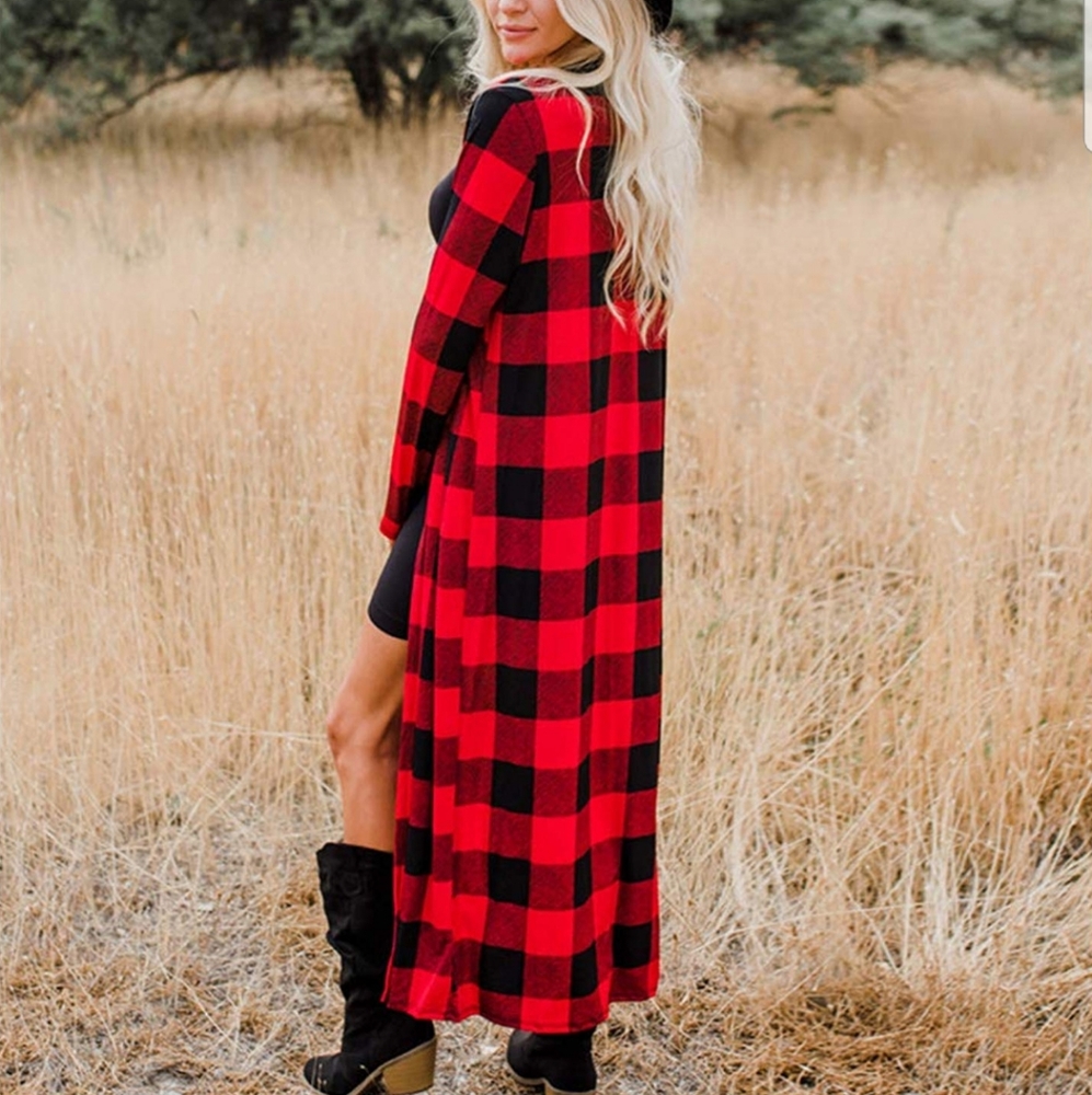 Gorgeous Buffalo Plaid Duster - Picture 2 of 2